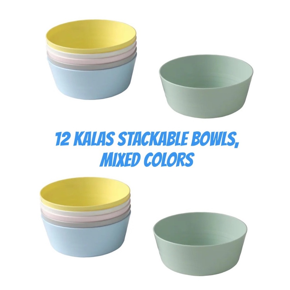 KALAS Stackable Bowls, mixed colors